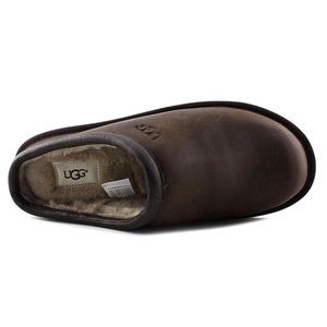 Ugg Men's Classic Clog Wool Leather Brown size 12